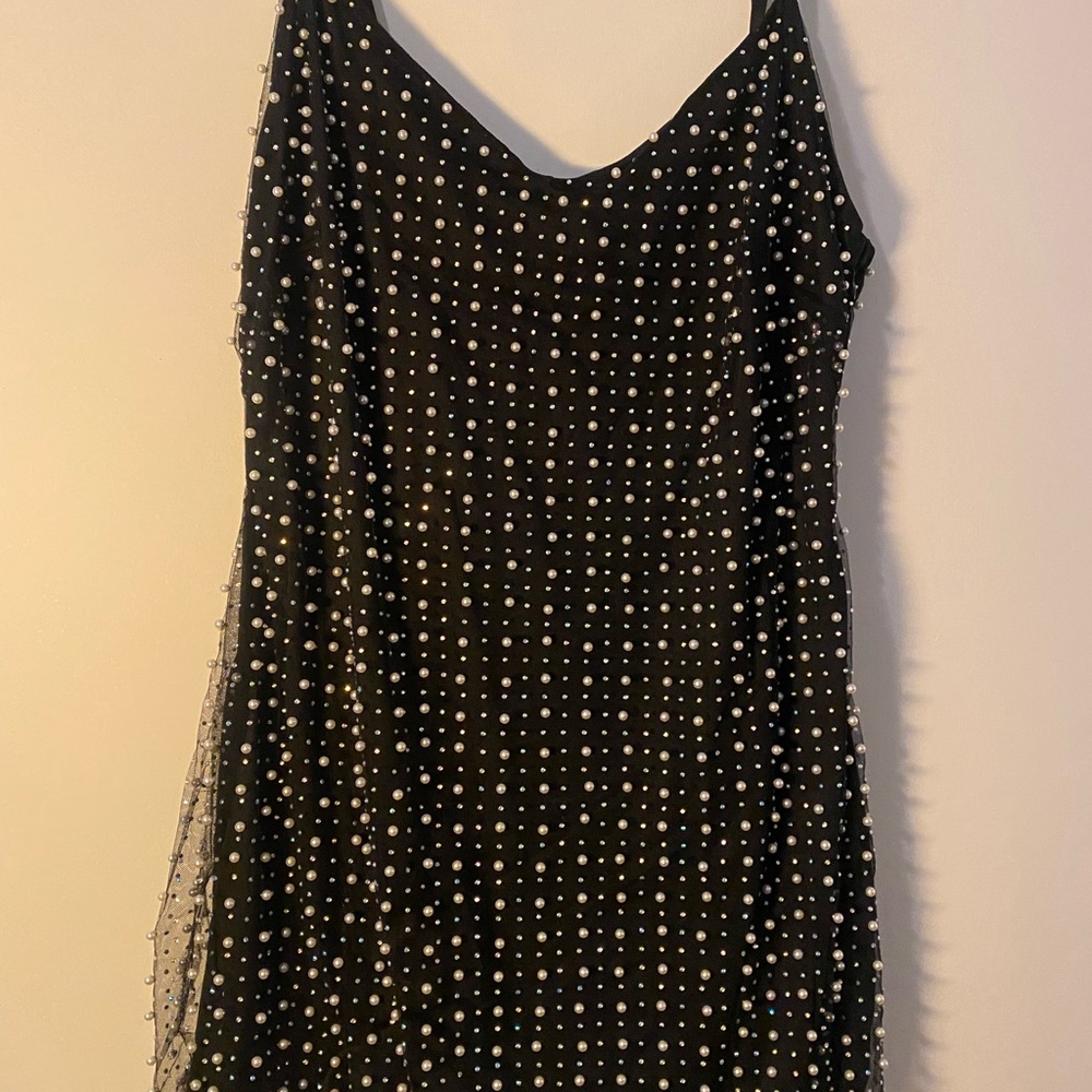 Elegant Black Beaded Dress